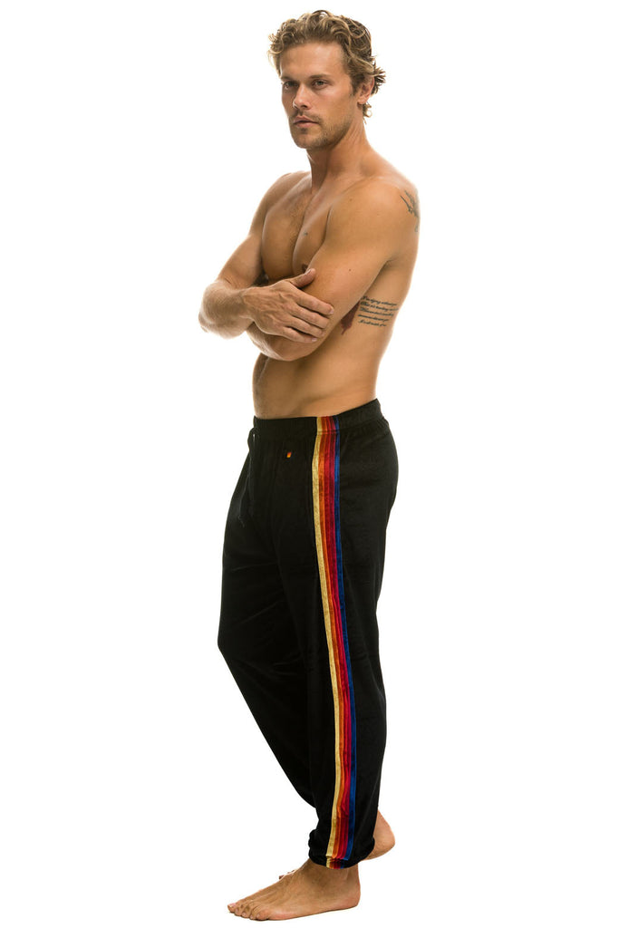 Aviator buying Nation Classic 5 Stripe Velvet Sweatpants