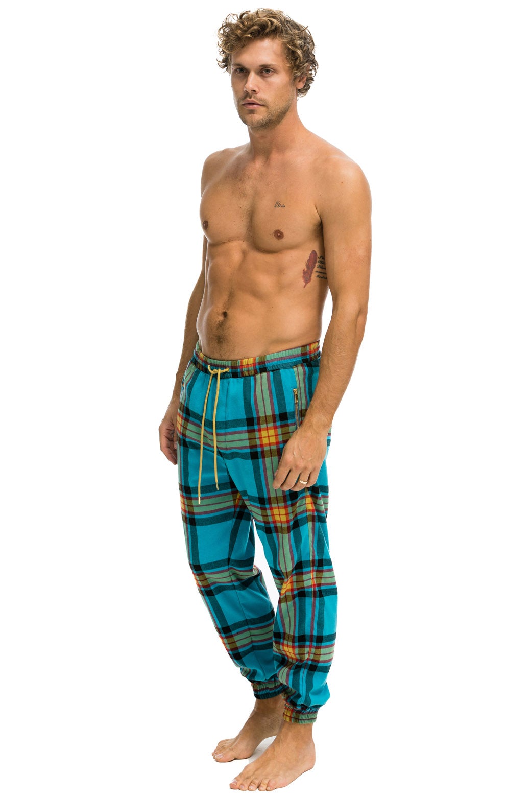 MEN'S PLAID LODGE PANT - JACKSON PLAID Mens Sweatpants Aviator Nation 