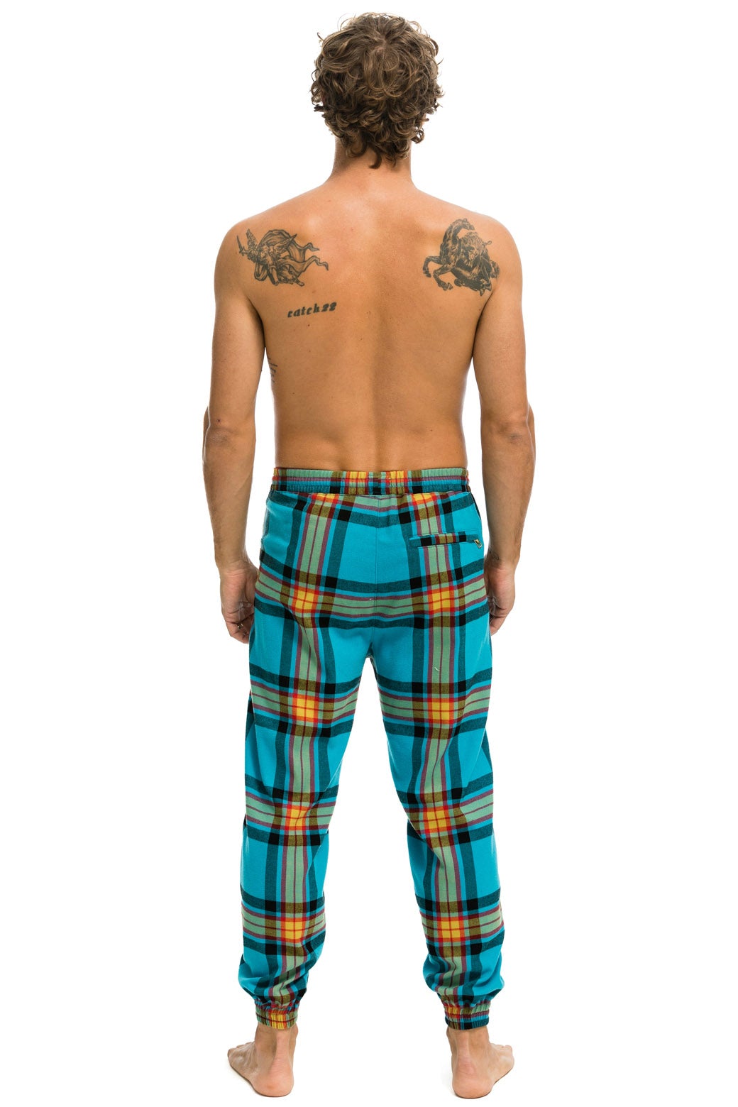 MEN'S PLAID LODGE PANT - JACKSON PLAID Mens Sweatpants Aviator Nation 