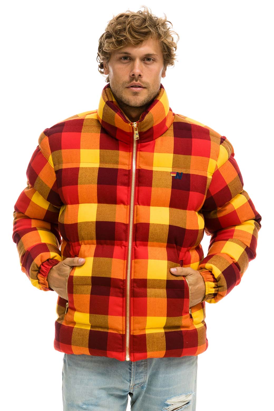 MEN'S PLAID TRAVELER JACKET - SURFY PLAID Jacket Aviator Nation 