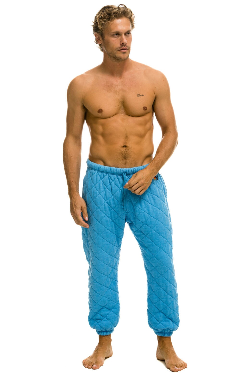 MEN'S QUILTED SWEATPANTS - OCEAN Mens Sweatpants Aviator Nation 