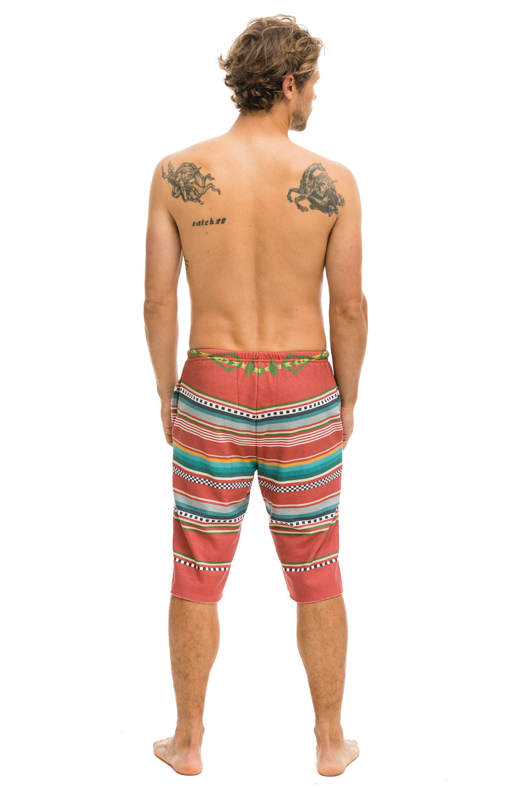 MEN'S TULUM SWEATSHORTS - RED Men's Shorts Aviator Nation 