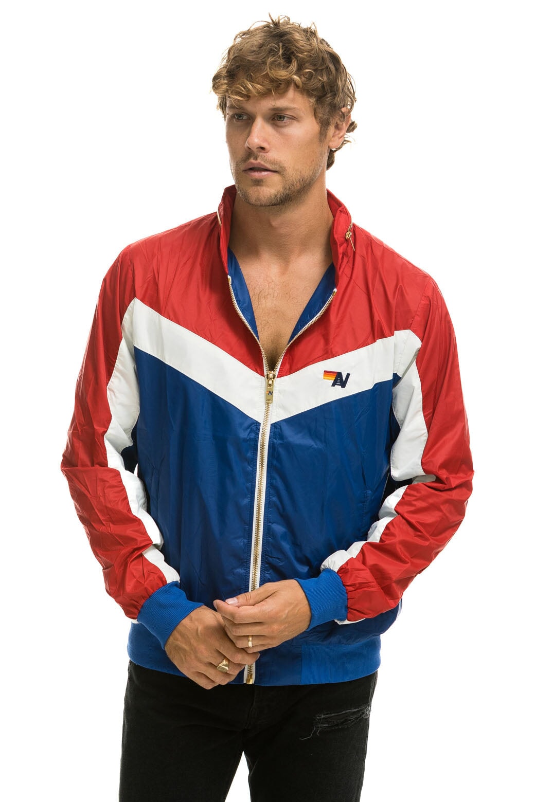 MEN'S WINDBREAKER JACKET - CLASSIC USA Men's Windbreaker Aviator Nation 