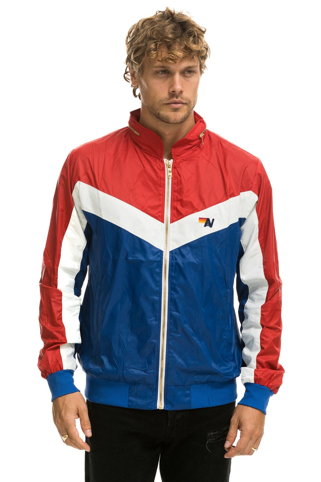 MEN'S WINDBREAKER JACKET - CLASSIC USA Men's Windbreaker Aviator Nation 