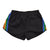 NEW WOMEN'S 5 STRIPE FLEX BOARD SHORTS - BLACK // RAINBOW Women's Shorts Aviator Nation 