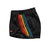 NEW WOMEN'S 5 STRIPE FLEX BOARD SHORTS - BLACK // RAINBOW Women's Shorts Aviator Nation 