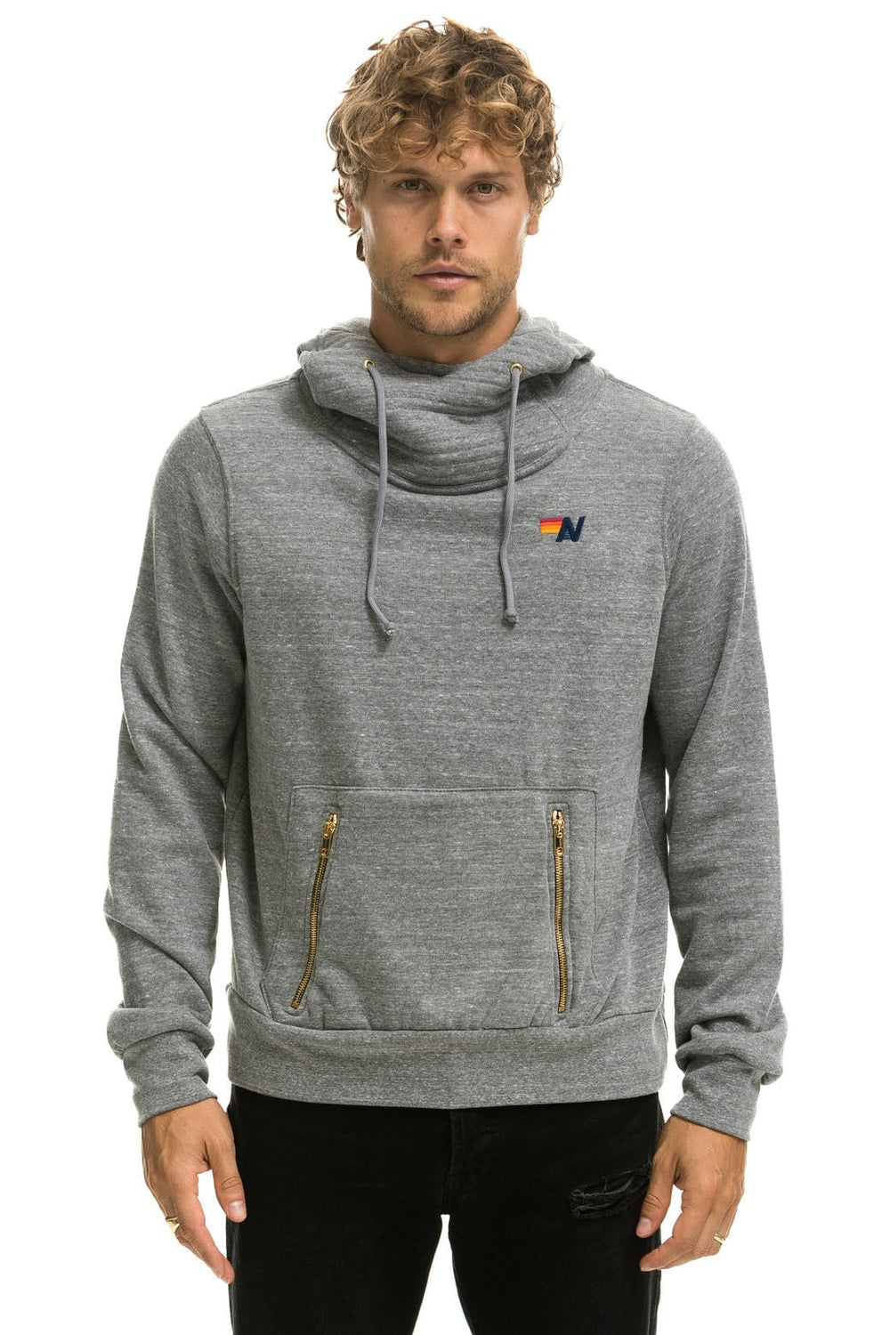 NINJA PULLOVER HOODIE - HEATHER GREY - Aviator Nation