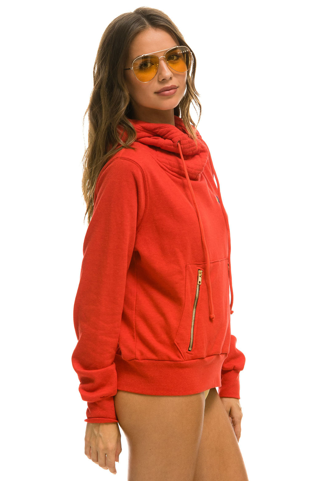 NINJA PULLOVER HOODIE - RED - Aviator Nation