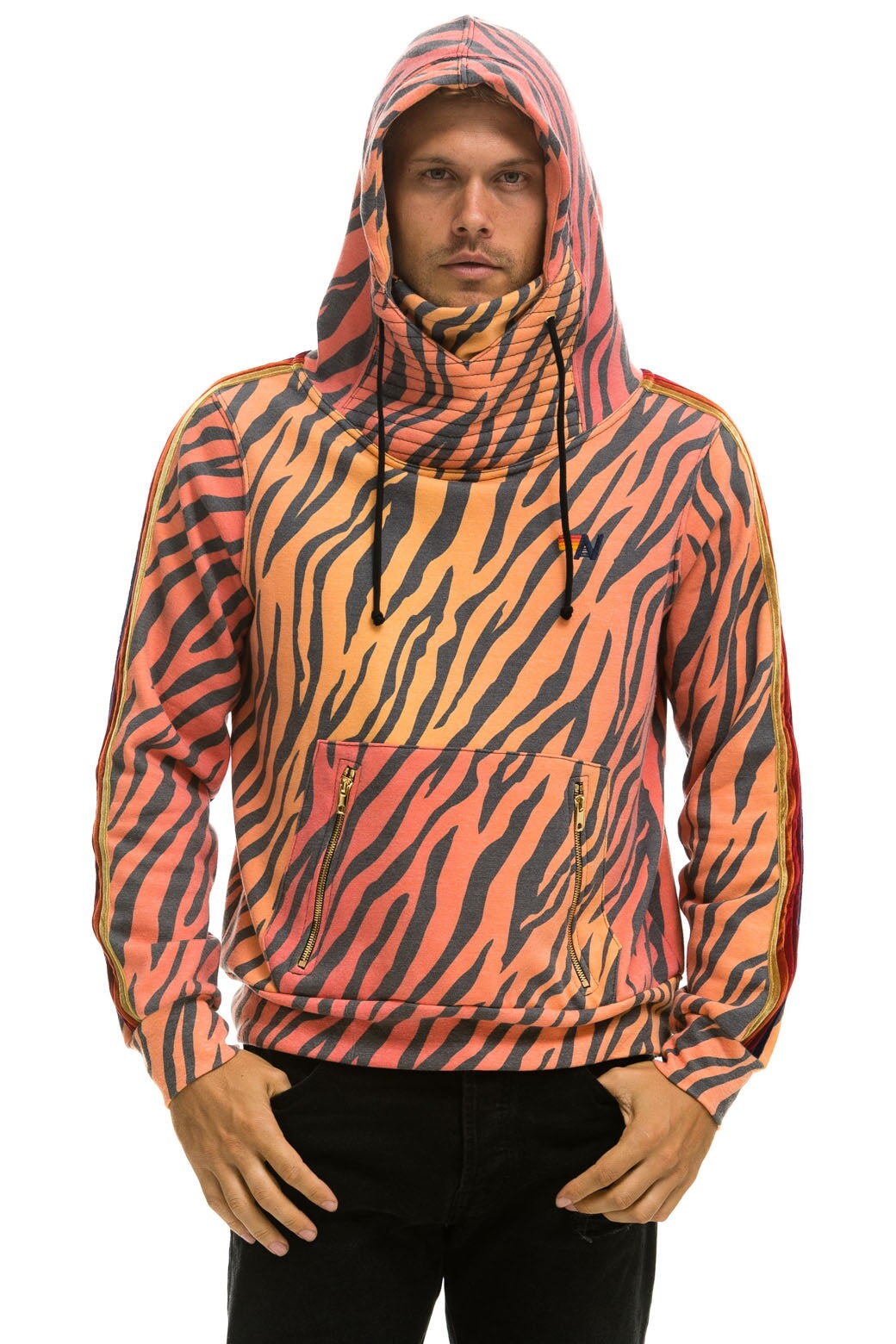 Aviator nation tiger print online hoodie