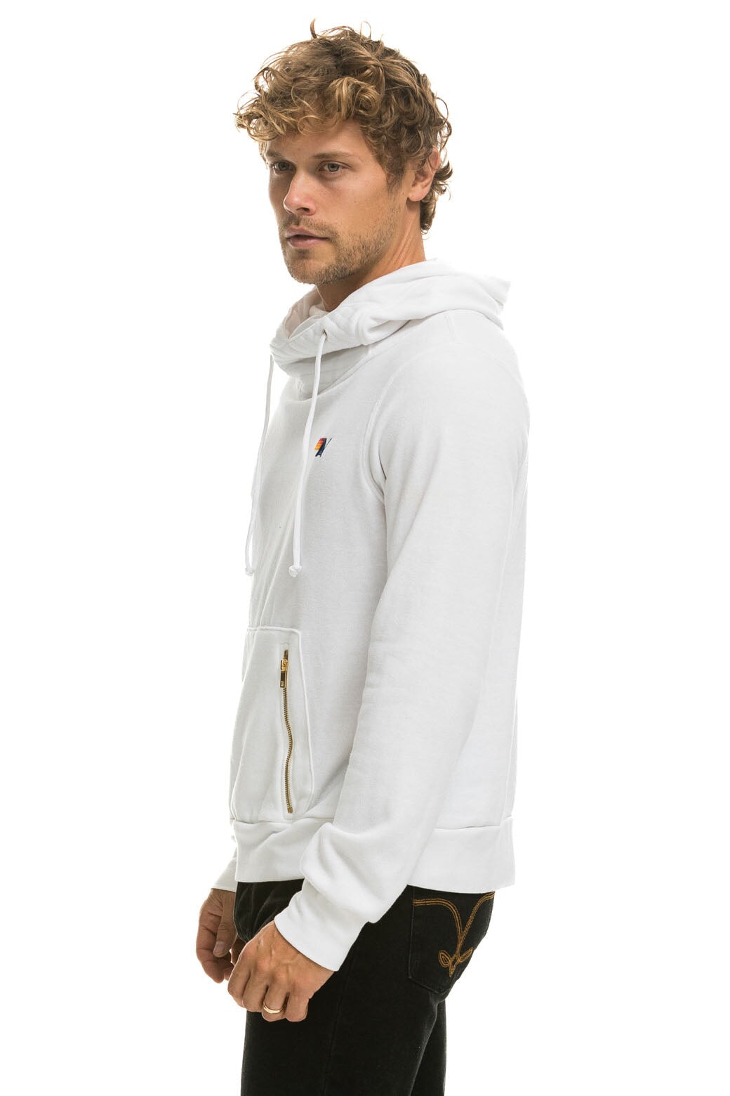 NINJA PULLOVER HOODIE - WHITE Hoodie Aviator Nation 