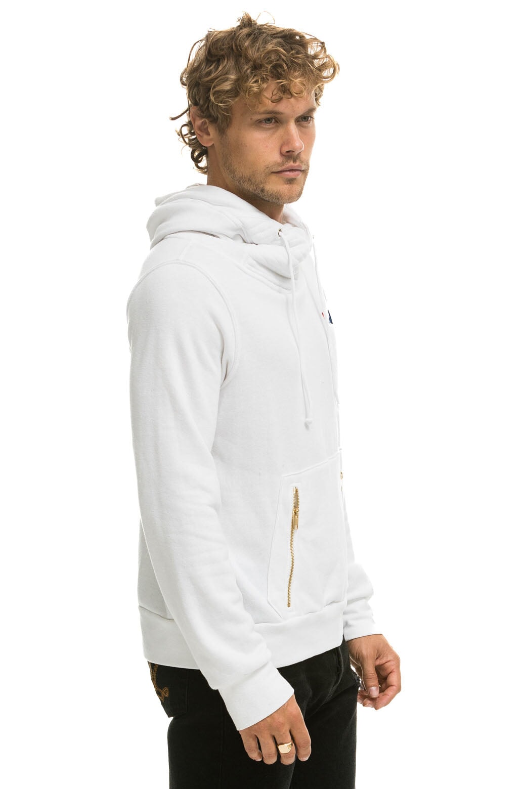 NINJA PULLOVER HOODIE - WHITE Hoodie Aviator Nation 