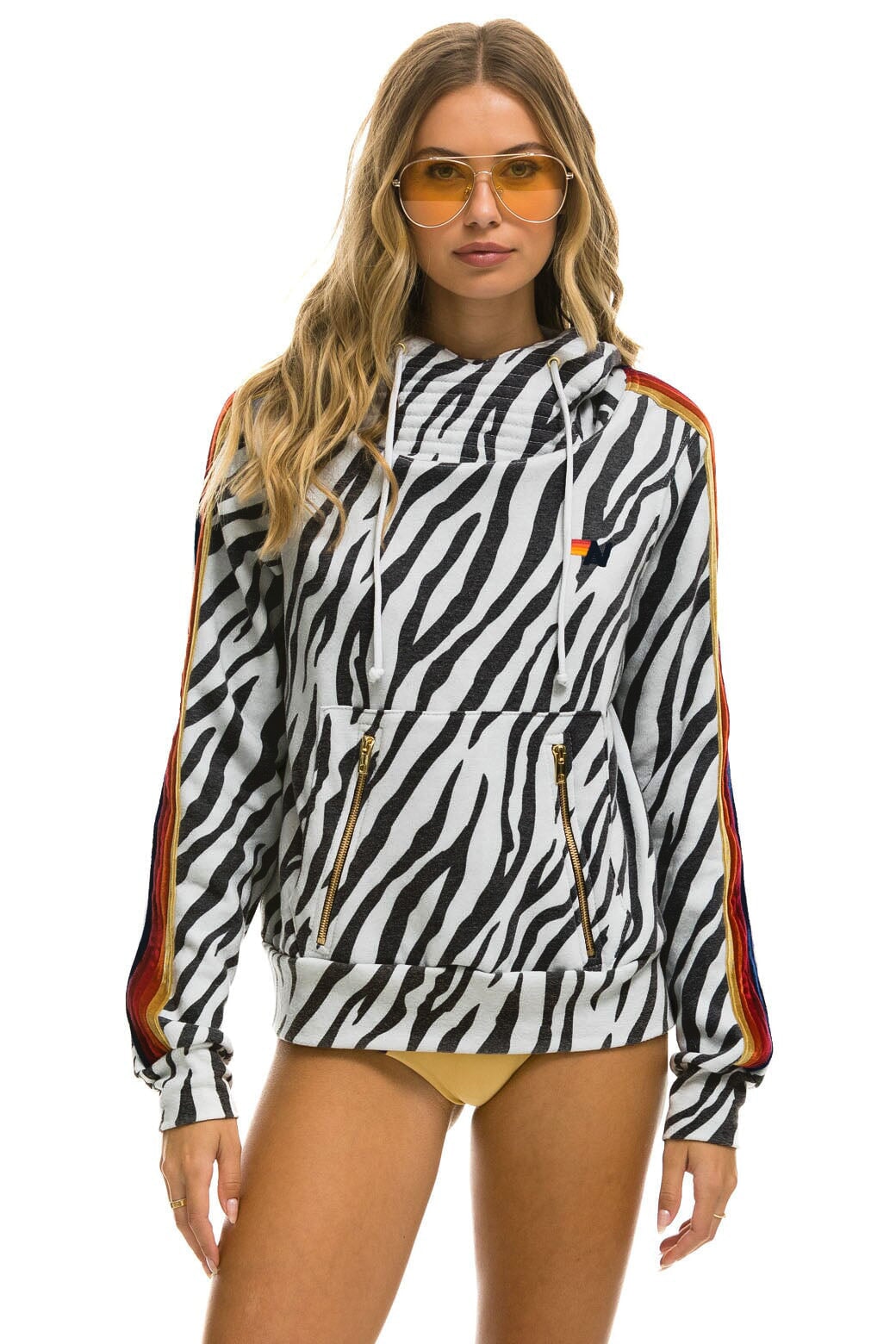 NINJA PULLOVER HOODIE - ZEBRA Hoodie Aviator Nation 