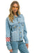 OVERSIZED CROPPED DENIM JACKET - SUPER LIGHT Denim Jacket Aviator Nation 