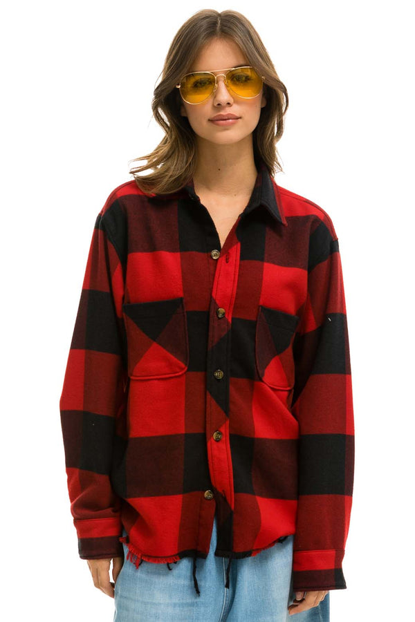 PLAID FLANNEL WESTERN SHIRT - BUFFALO PLAID - Aviator Nation