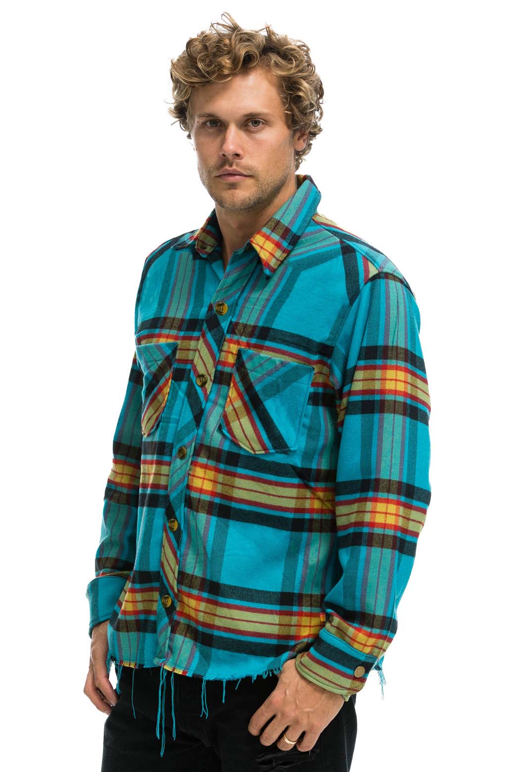 PLAID FLANNEL WESTERN SHIRT - JACKSON PLAID Tees Aviator Nation 