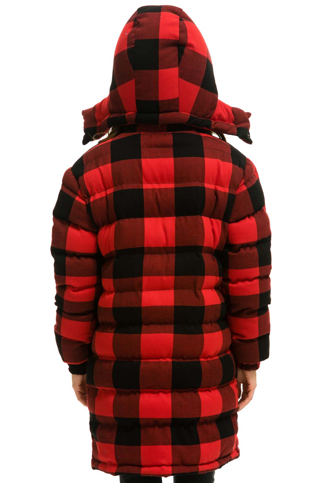 PLAID UNISEX LONG TREKKER JACKET - BUFFALO PLAID Jacket Aviator Nation 