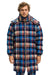 PLAID UNISEX LONG TREKKER JACKET - PATRIOT PLAID Jacket Aviator Nation 