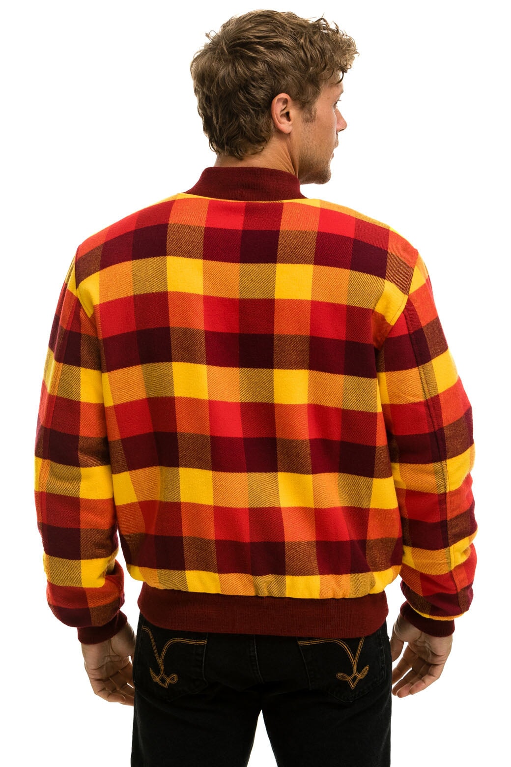 PLAID UNISEX VARSITY JACKET - BUFFALO PLAID - Aviator Nation