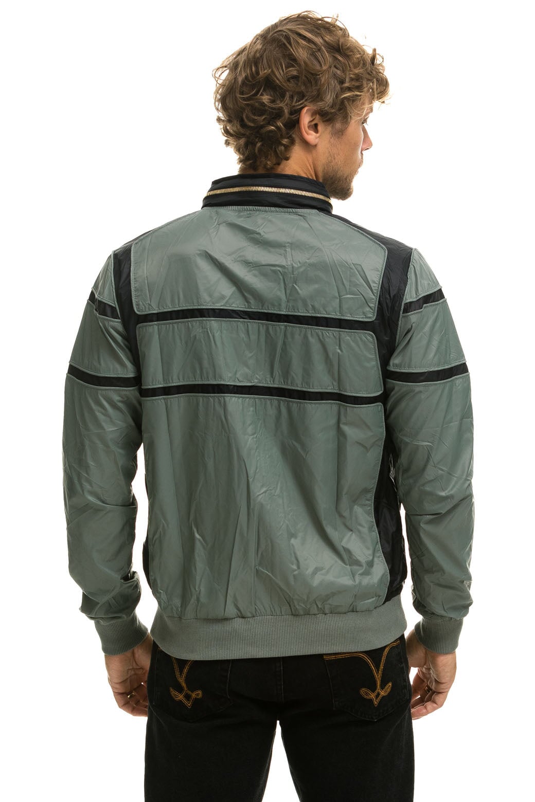 Grey racer jacket best sale