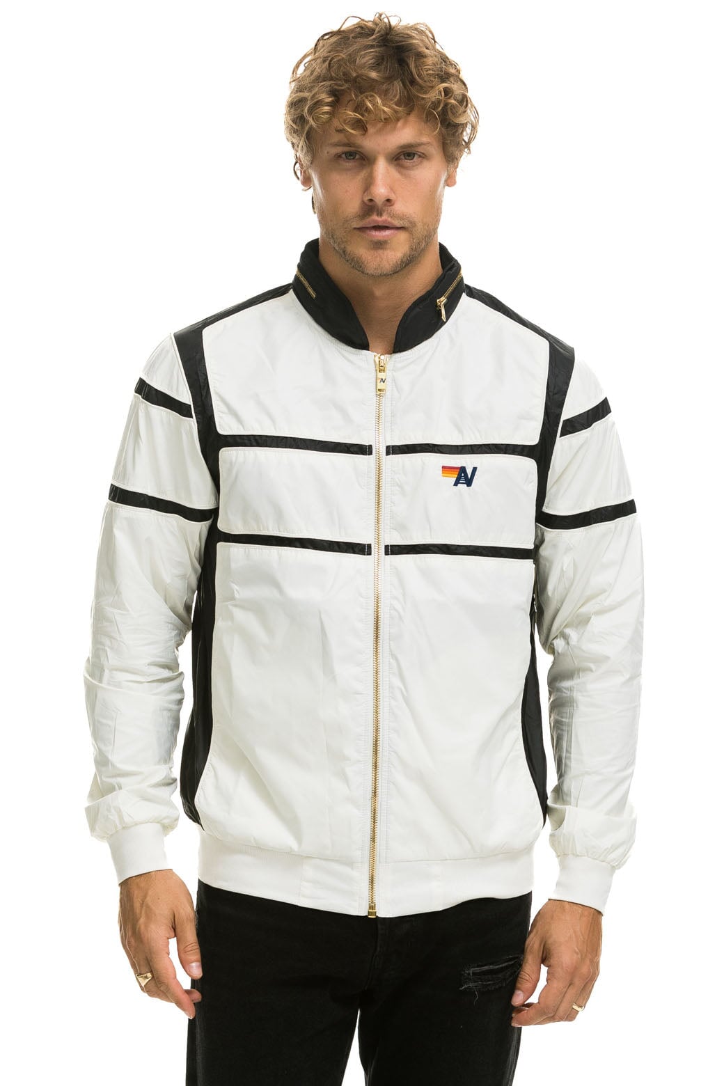 RACER JACKET - WHITE Men&#39;s Outerwear Aviator Nation 