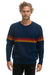 RAINBOW STRIPE 4 UNISEX CASHMERE SWEATER - MIDNIGHT Sweatshirt Aviator Nation 