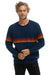 RAINBOW STRIPE 4 UNISEX CASHMERE SWEATER - MIDNIGHT Sweatshirt Aviator Nation 