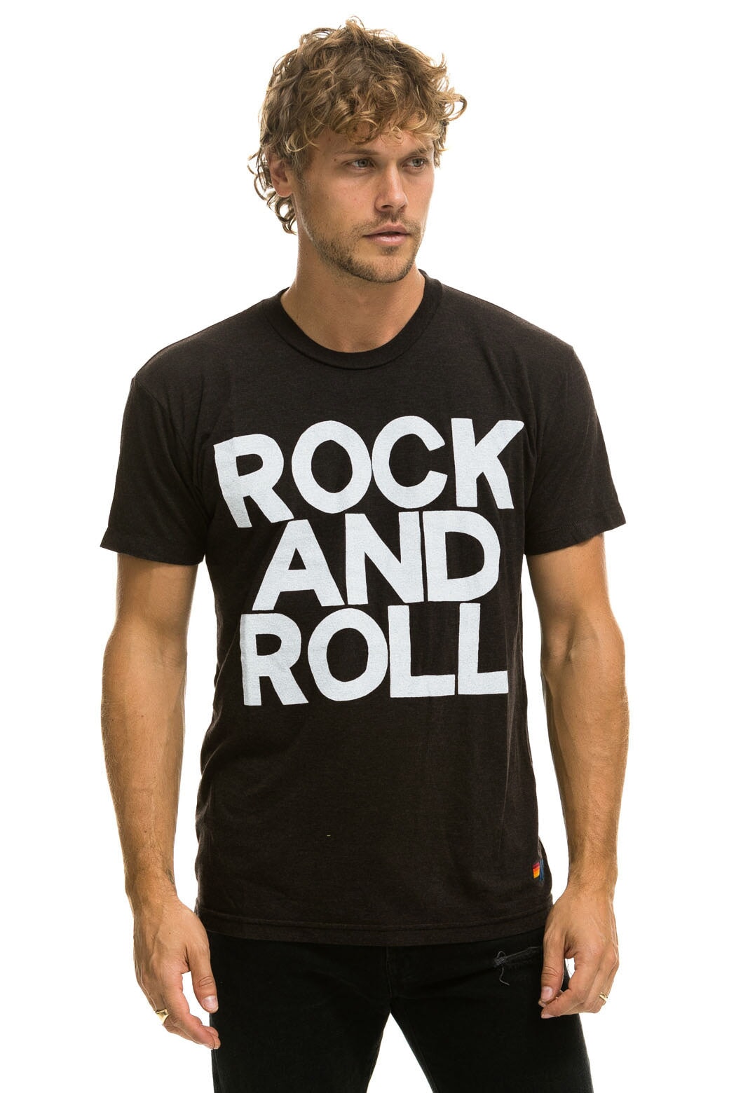 ROCK AND ROLL TEE - BLACK Tees Aviator Nation 