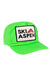 SKI ASPEN - VINTAGE NYLON TRUCKER HAT HATS Aviator Nation NEON GREEN 