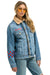 SMALL STOKED BOLT SMILEY RANCH SHERPA DENIM JACKET - SUPER LIGHT Denim Jacket Aviator Nation 