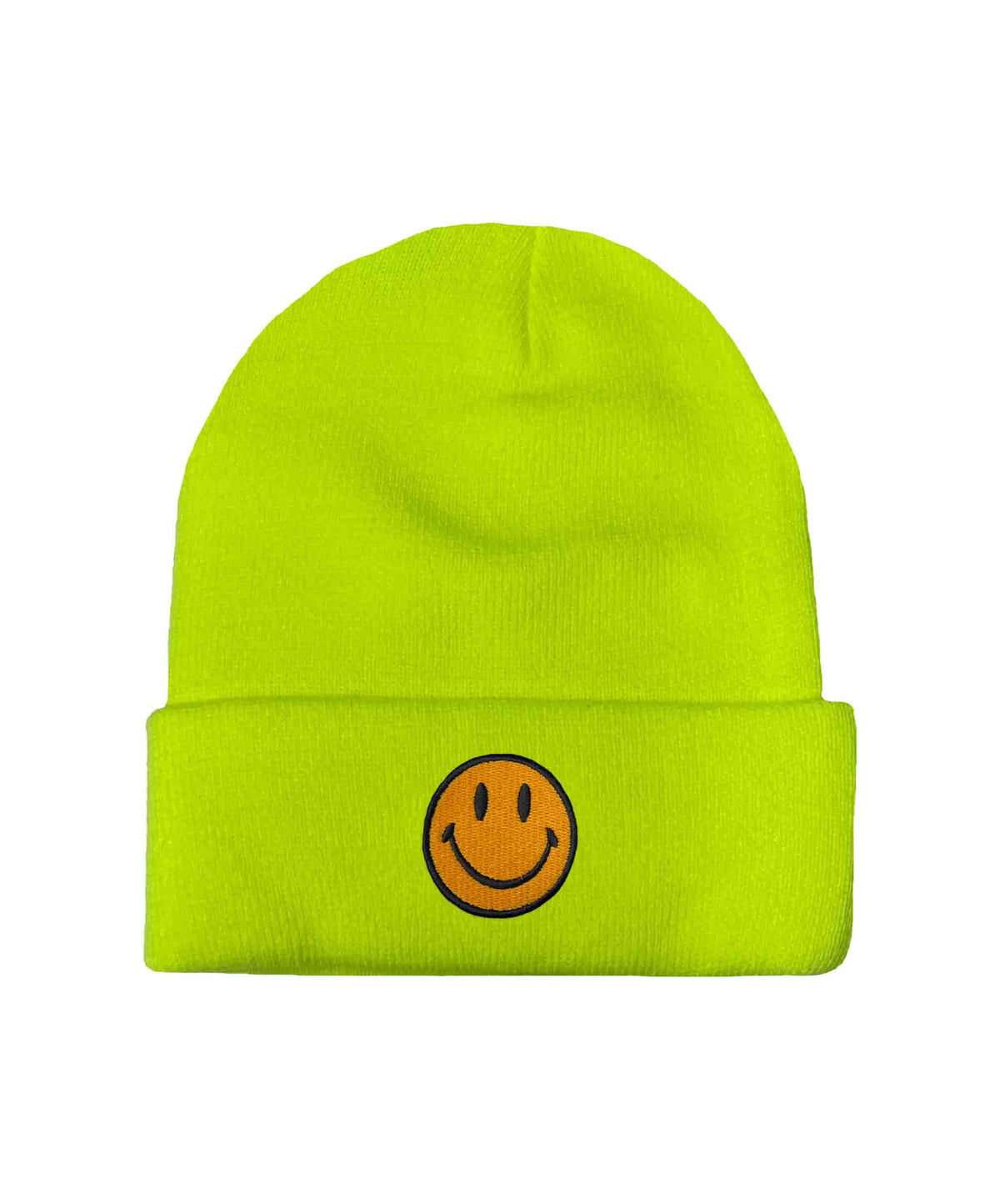 SMILEY 2 FULL RIB BEANIE - NEON YELLOW Beanie Aviator Nation OS NEON YELLOW 