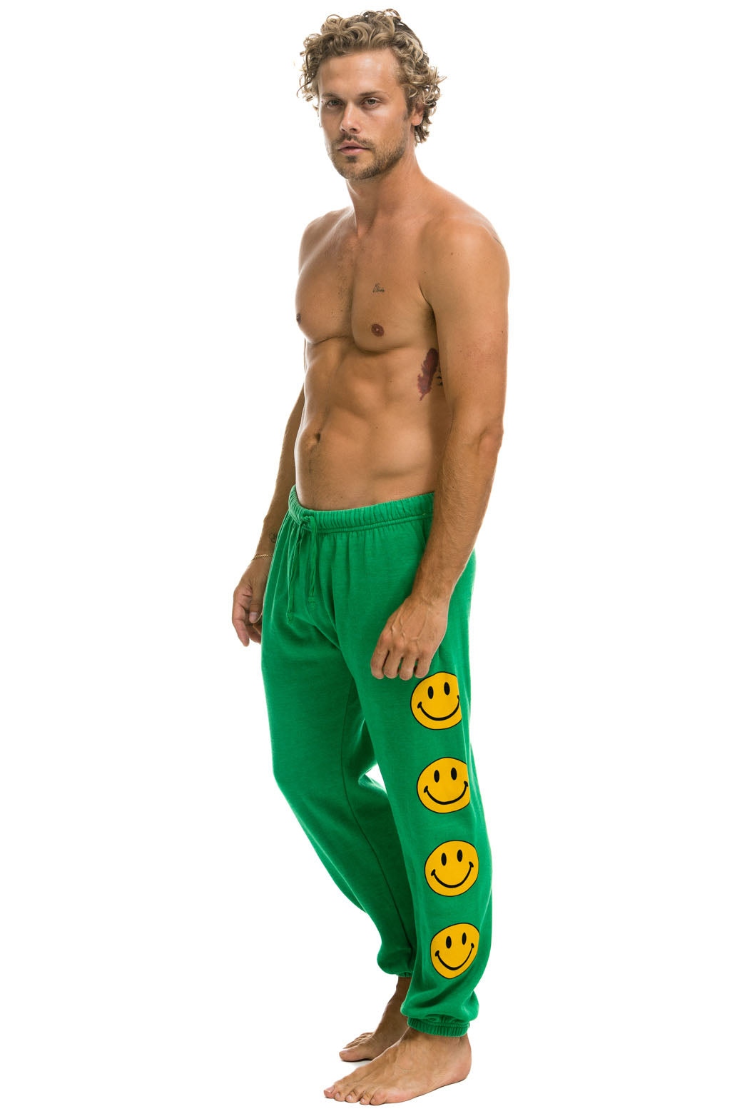 SMILEY 2 MENS SWEATPANTS - KELLY GREEN Men&#39;s Sweatpants Aviator Nation 