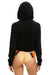 SMILEY BOLT EYES CROPPED HOODIE - BLACK Hoodie Aviator Nation 