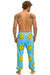 SMILEY REPEAT MENS SWEATPANTS - SKY Men's Sweatpants Aviator Nation 