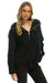 TEDDY APRES HOODED HALF ZIP JACKET - BLACK Women's Outerwear Aviator Nation 