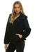 TEDDY APRES HOODED HALF ZIP JACKET - BLACK Women's Outerwear Aviator Nation 