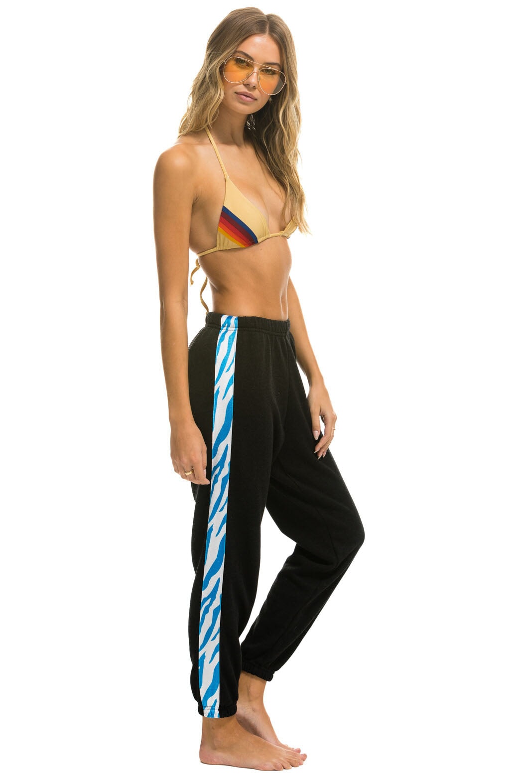 RIOJOY Women's Casual Athletic 2-Stripe Jogger Pants Drawstring Waist  Sweatpants Tracksuit Bottoms with Pockets, Black, L | Gym Store