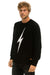 UNISEX BOLT CASHMERE LIGHT SWEATER - BLACK // WHITE BOLT Sweatshirt Aviator Nation 