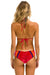 VELVET TRIANGLE BIKINI TOP - RED Swim Aviator Nation 