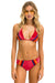 VELVET TRIANGLE BIKINI TOP - RED Swim Aviator Nation 