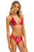 VELVET TRIANGLE BIKINI TOP - RED Swim Aviator Nation 