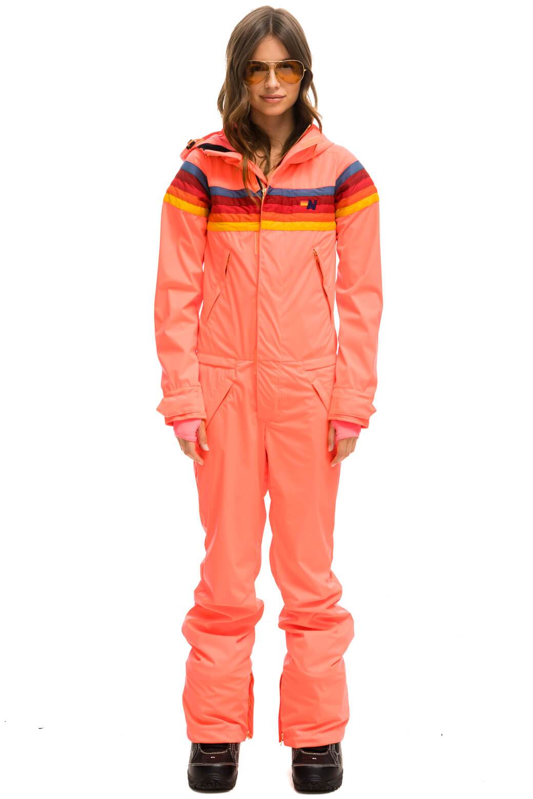 WOMEN&#39;S 3 LAYER POWDER SUIT - NEON FLAMINGO Jacket Aviator Nation 