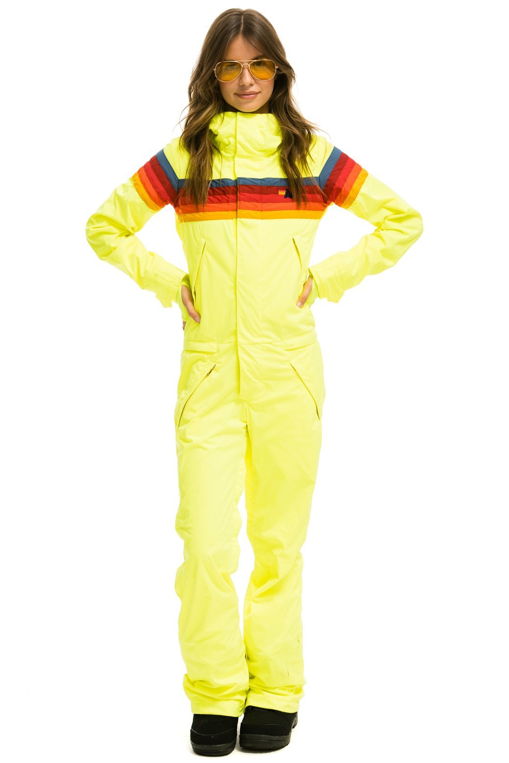 WOMEN'S 3 LAYER POWDER SUIT - NEON YELLOW Jacket Aviator Nation 