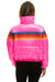 WOMEN'S 5 STRIPE LUXE APRES PUFFER JACKET - GLOSSY NEON PINK Jacket Aviator Nation 