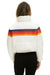 WOMEN'S 5 STRIPE LUXE APRES PUFFER JACKET - GLOSSY WHITE Jacket Aviator Nation 