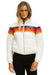 WOMEN'S 5 STRIPE LUXE APRES PUFFER JACKET - GLOSSY WHITE Jacket Aviator Nation 