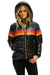 WOMEN'S 5 STRIPE LUXE TREKKER JACKET - GLOSSY BLACK Jacket Aviator Nation 