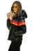 WOMEN'S 5 STRIPE LUXE TREKKER JACKET - GLOSSY BLACK Jacket Aviator Nation 