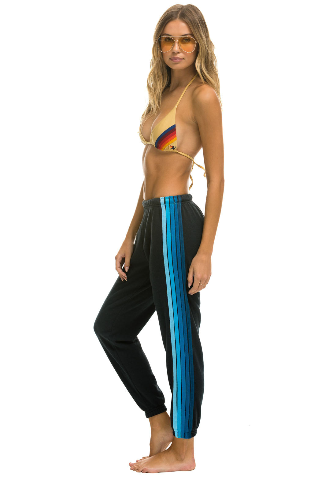 Blue sweat pants on sale