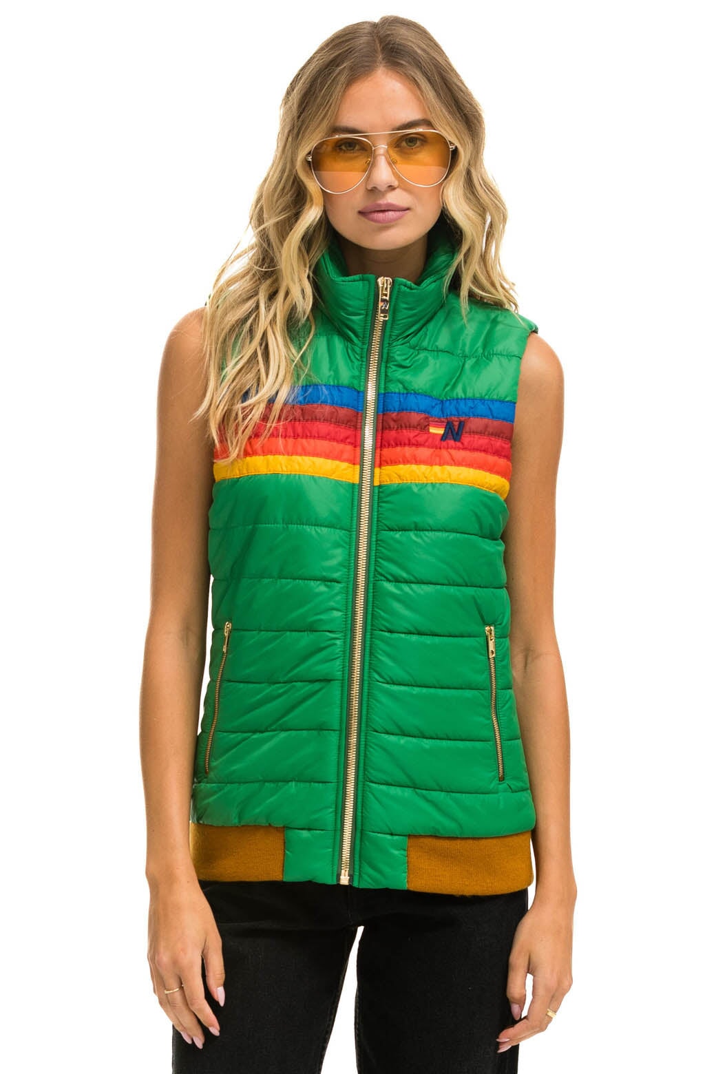 WOMEN&#39;S 5 STRIPE VEST - AMAZON Women&#39;s Vest Aviator Nation 