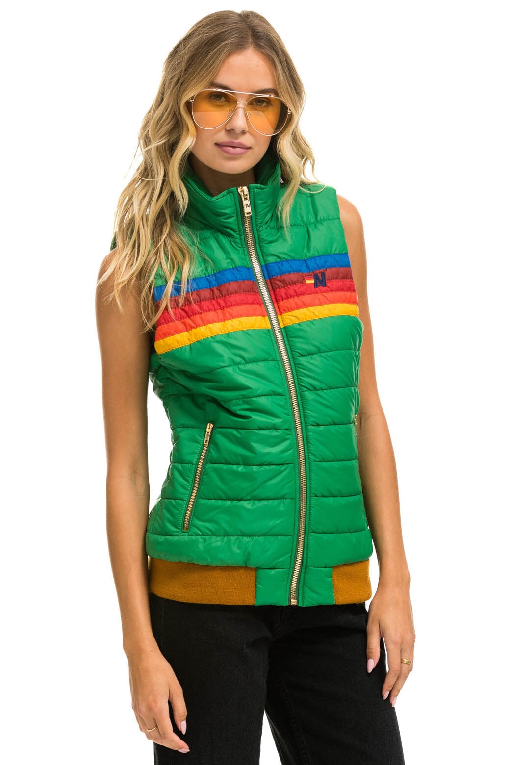 WOMEN'S 5 STRIPE VEST - AMAZON Women's Vest Aviator Nation 